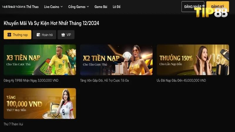 Nhà cái có vô số events khuyến mãi độc quyền, cập nhật theo ngày, tháng